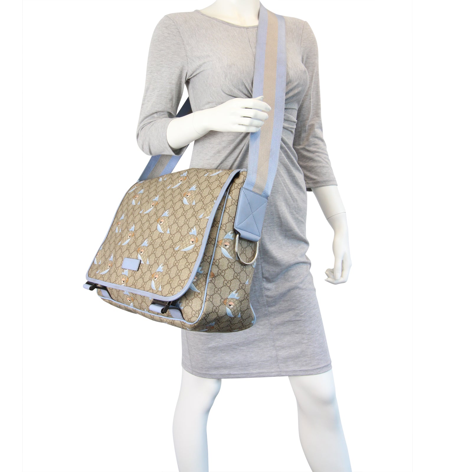 Gucci GG Supreme Zoo Bird Baby Bag Mannequin
