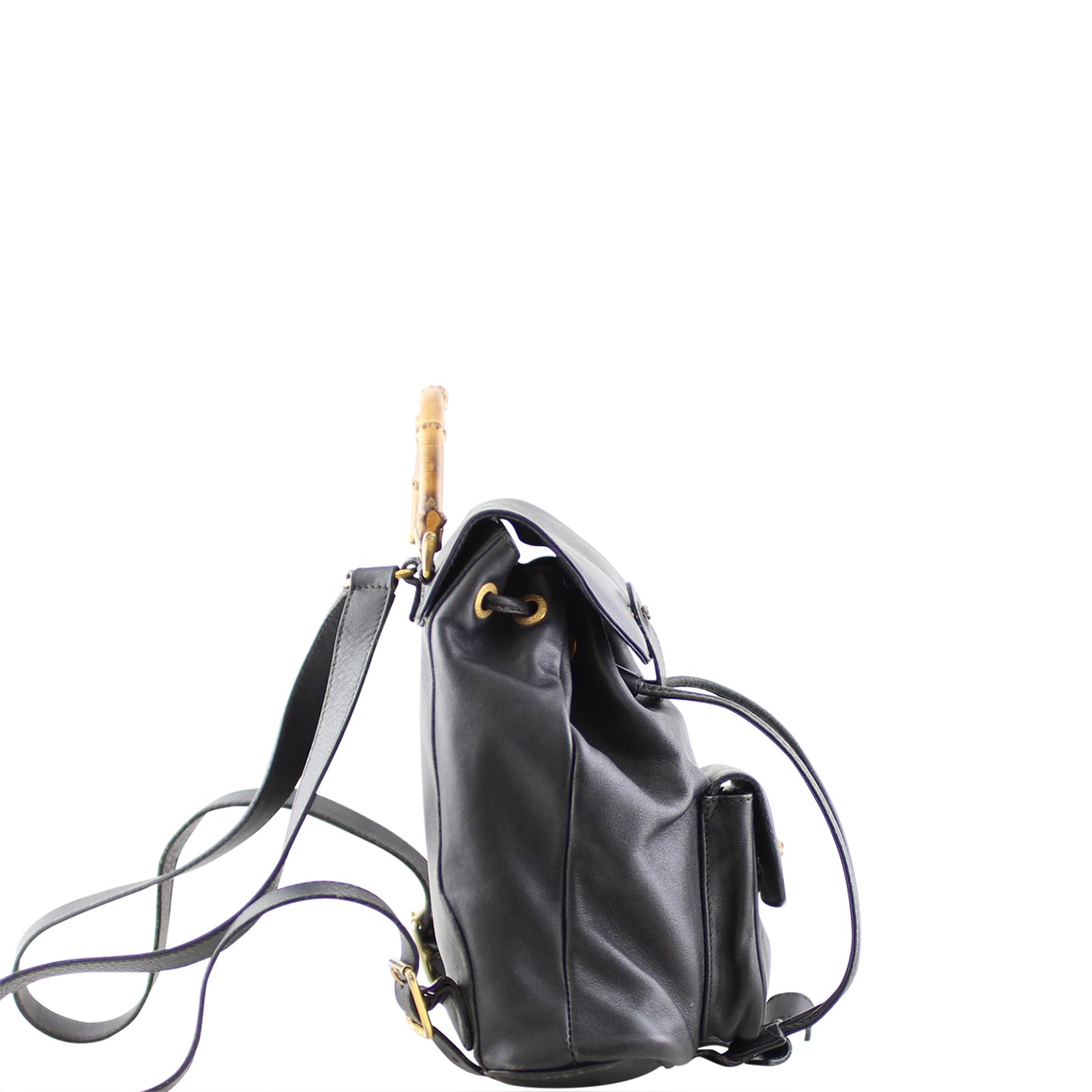 Gucci Bamboo Leather Backpack Right