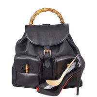 Gucci Bamboo Leather Backpack Medium Scale