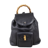Gucci Bamboo Leather Backpack Front