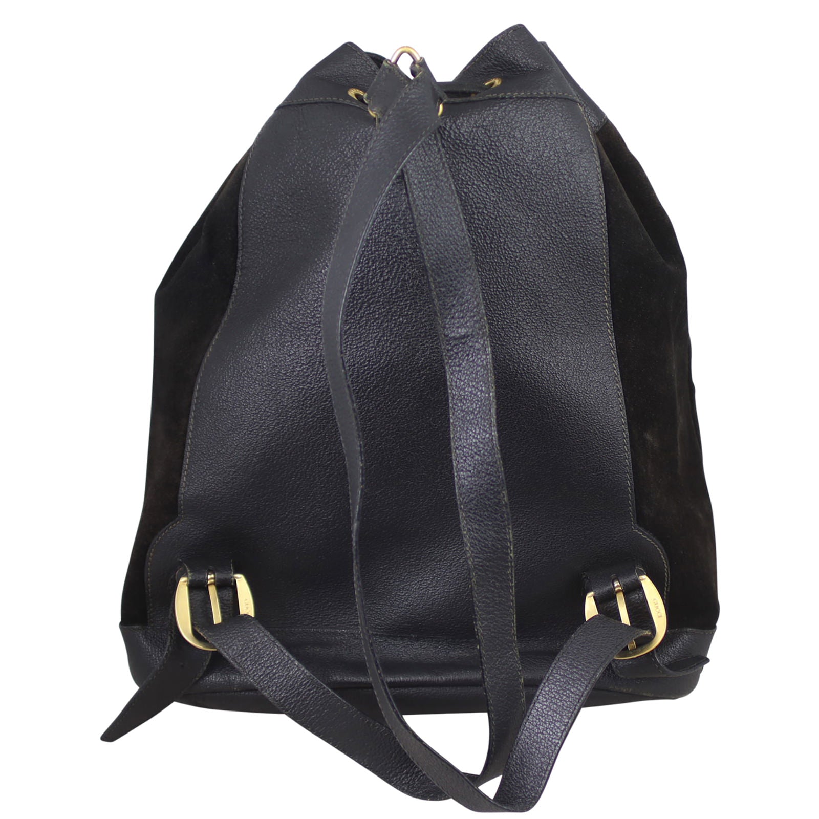 Gucci Bamboo Suede and Leather Backpack Back