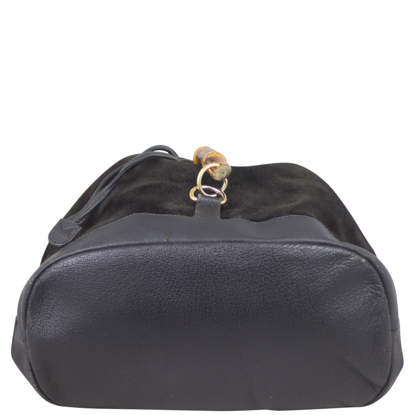 Gucci Bamboo Suede and Leather Backpack Base