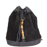 Gucci Bamboo Suede and Leather Backpack Front