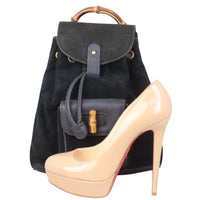 Gucci Bamboo Suede Backpack Shoe