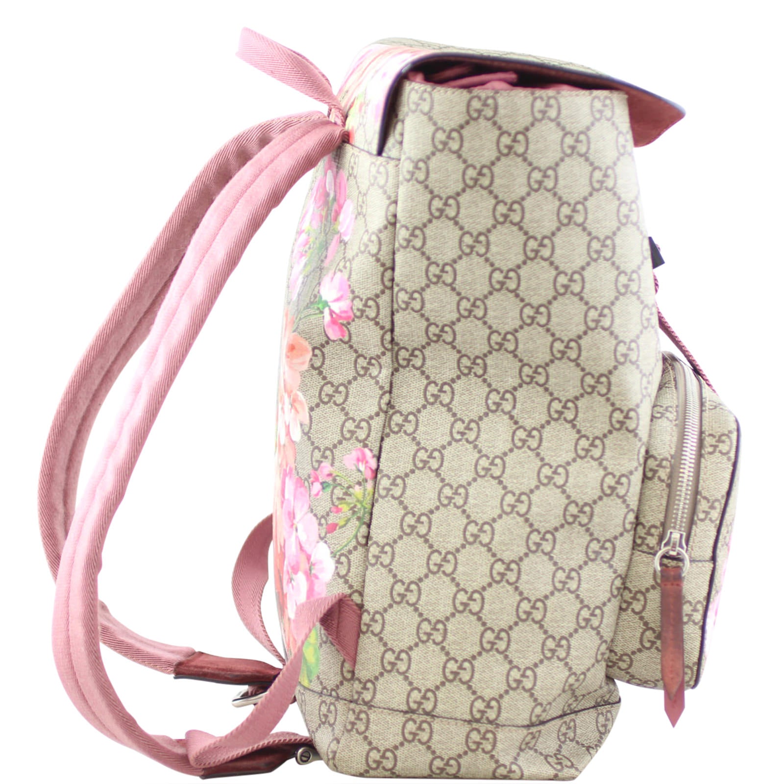 Gucci GG Supreme Blooms Backpack Small Right