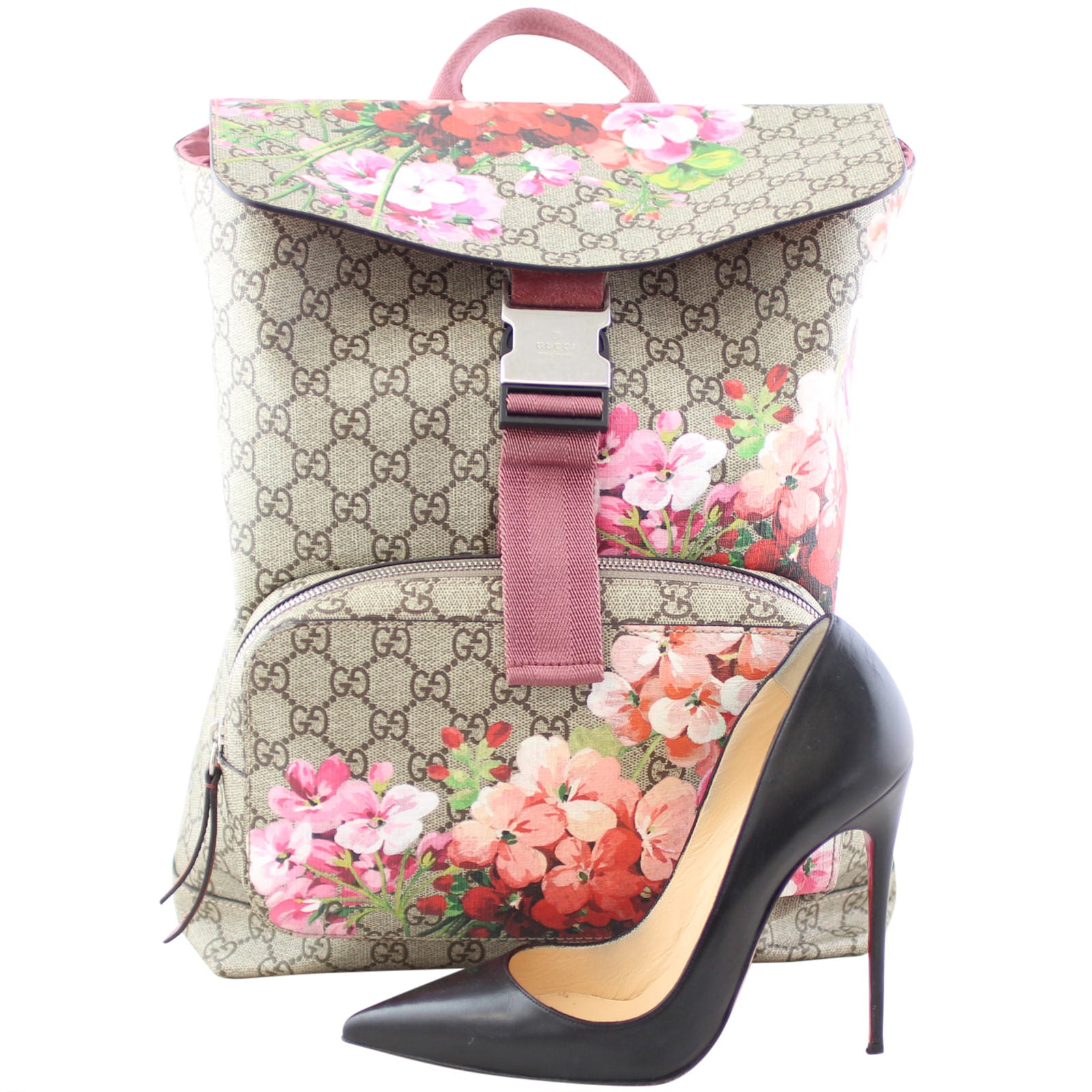 Gucci GG Supreme Blooms Backpack Small Scale