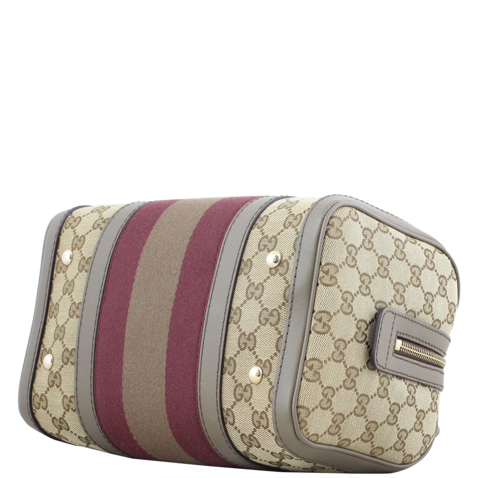 Gucci Vintage Web Original GG Boston Bag Small Corner