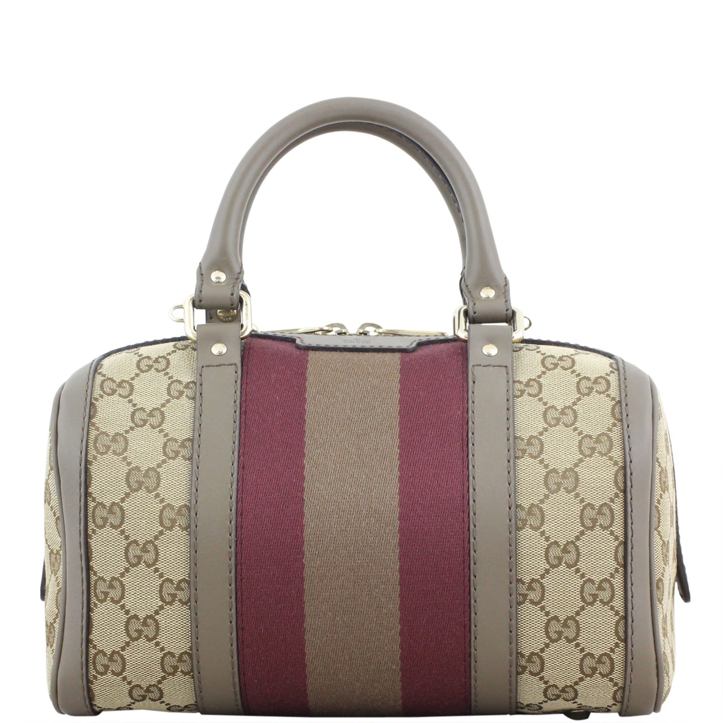 Gucci Vintage Web Original GG Boston Bag Small Front