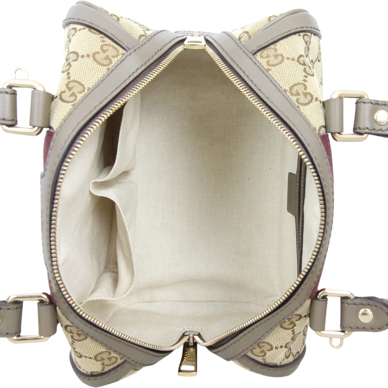 Gucci Vintage Web Original GG Boston Bag Small Interior