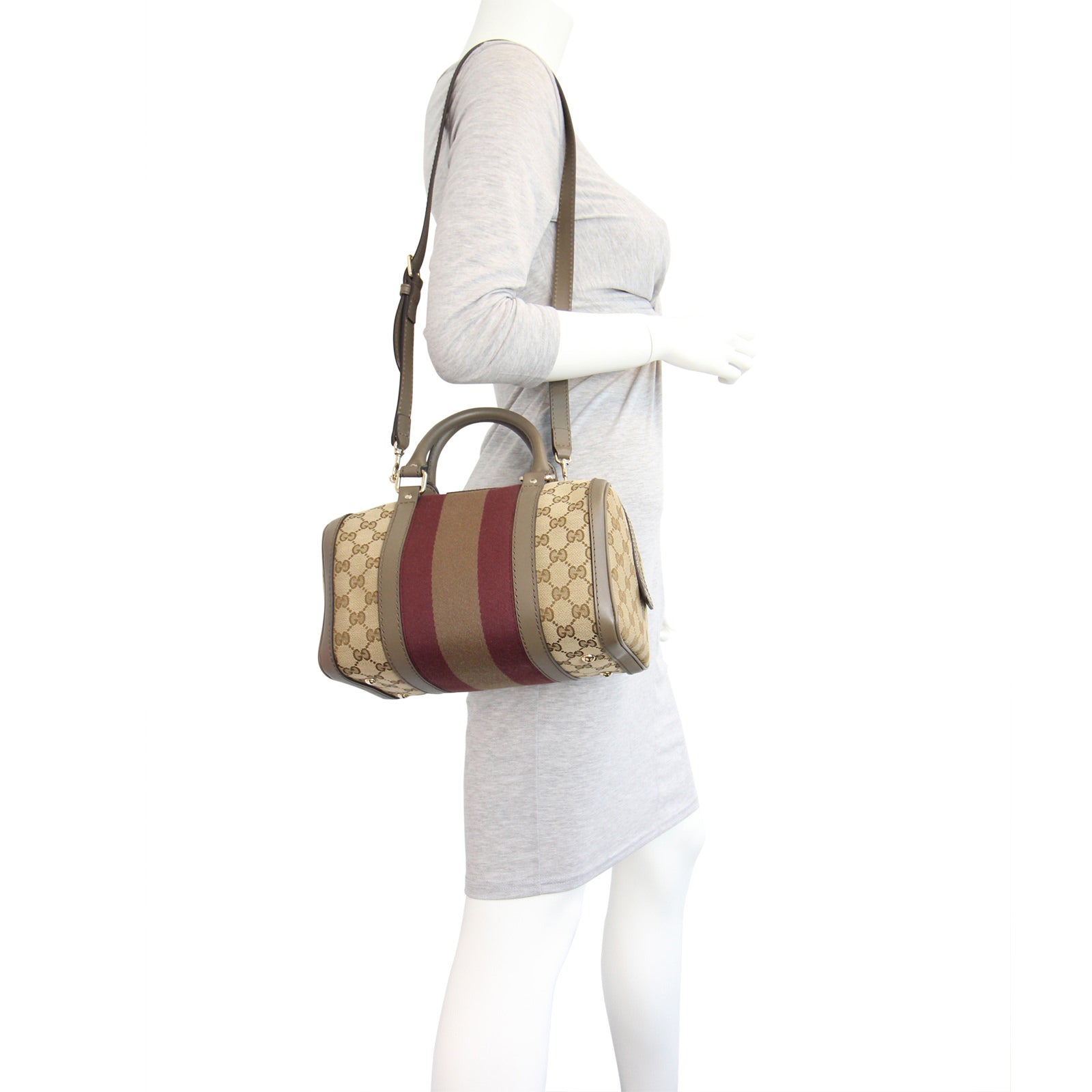 Gucci Vintage Web Original GG Boston Bag Small Mannequin