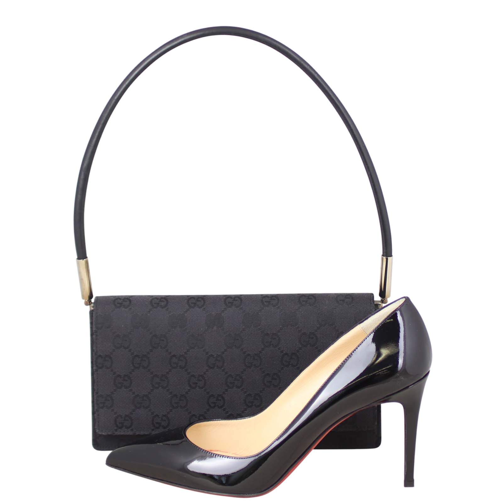 Gucci Canvas Evening Flap Bag Shoe