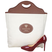 Gucci Canvas Flat Tote Shoe