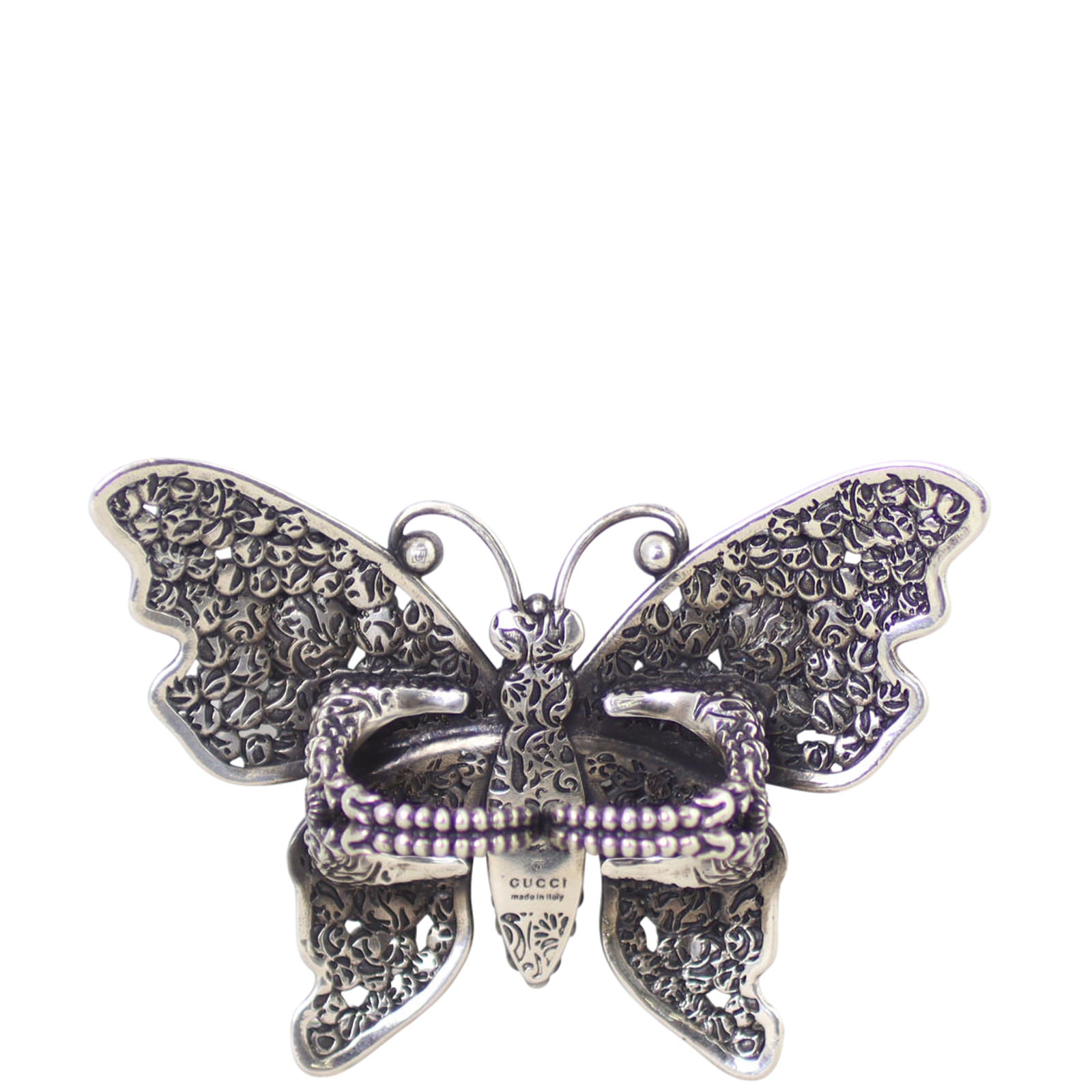 Gucci Crystal Studded Butterfly Ring back