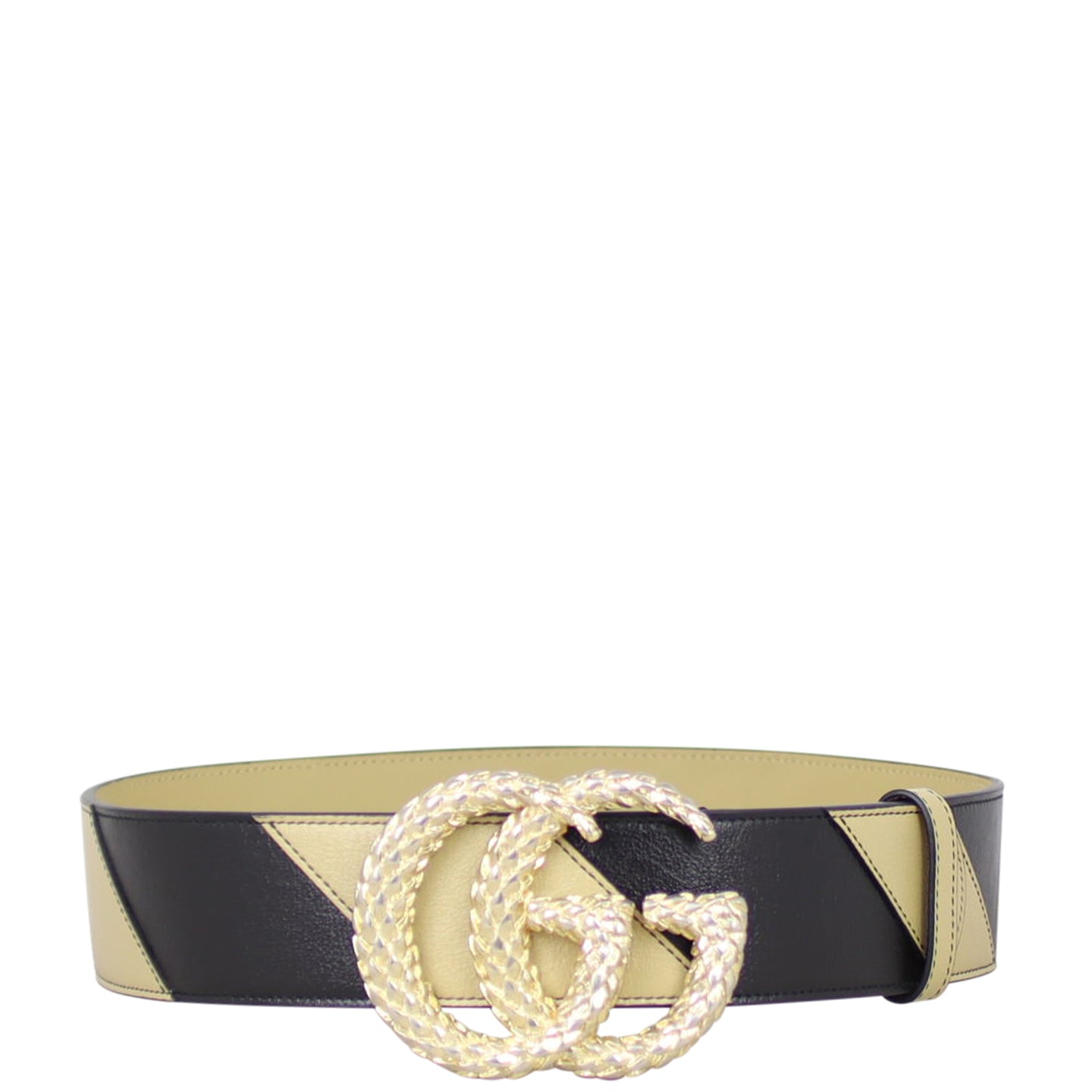 Gucci Diagonal Strip Double G Belt Front