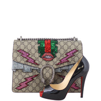 Gucci Dionysus Embellished GG Supreme Shoulder Bag Medium Scale