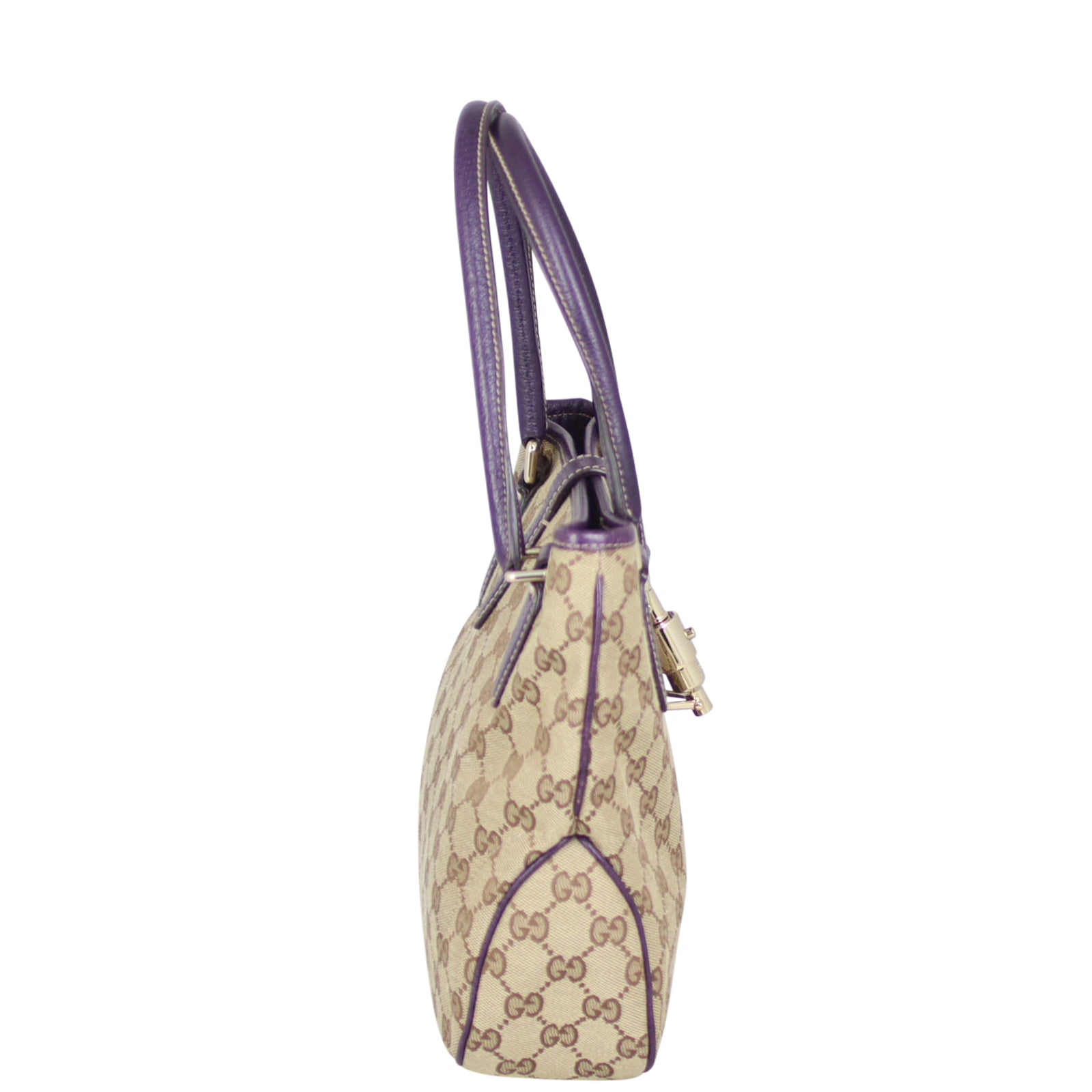 Gucci GG Canvas Mini Top Handle Bag Side