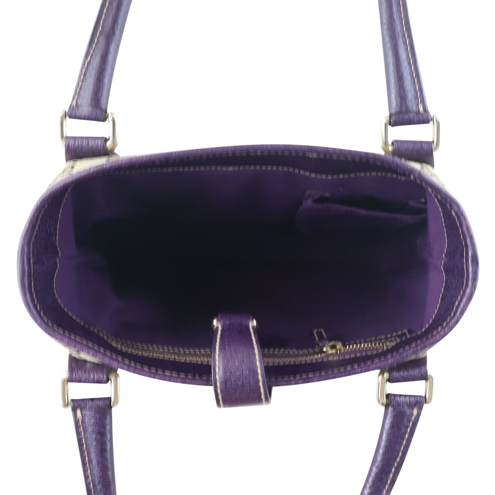 Gucci GG Canvas Mini Top Handle Bag Whole interior