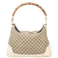 Gucci GG Canvas Peggy Bamboo Tote Front