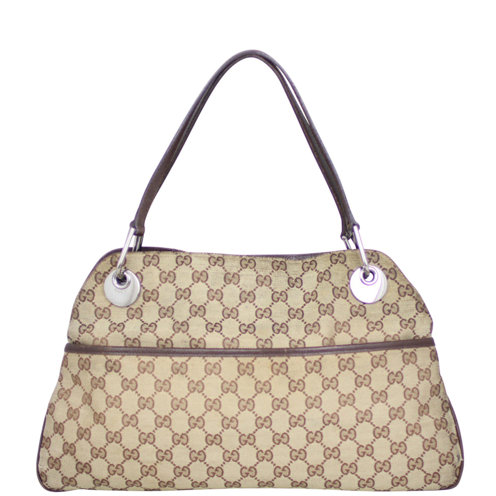 Gucci GG Canvas Top Handle Hobo Front