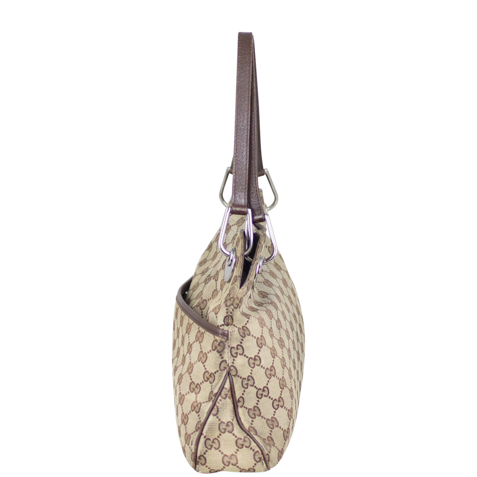 Gucci GG Canvas Top Handle Hobo Side