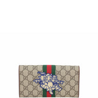 Gucci GG Continental Wallet With Three Little Pigs Back