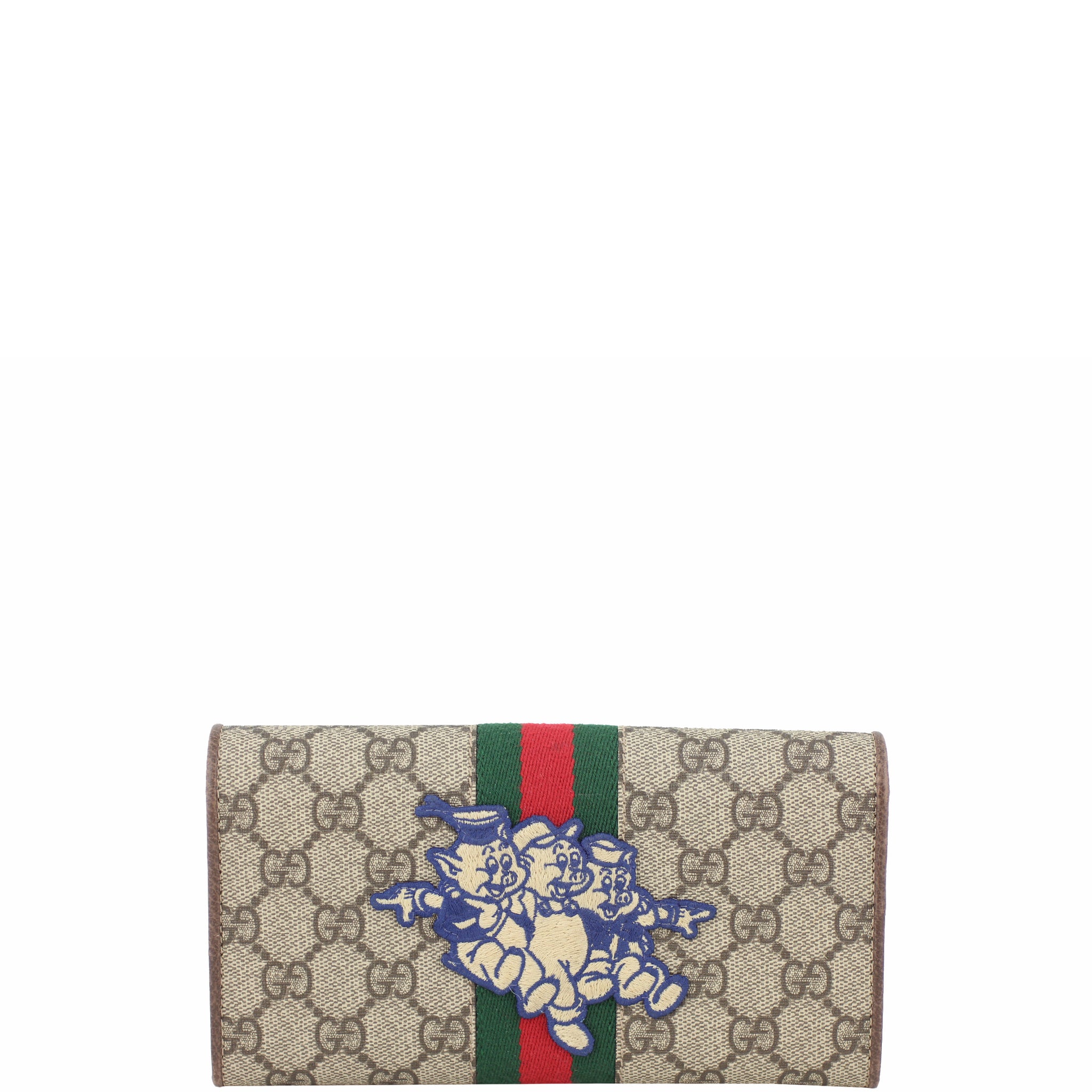 Gucci GG Continental Wallet With Three Little Pigs Back