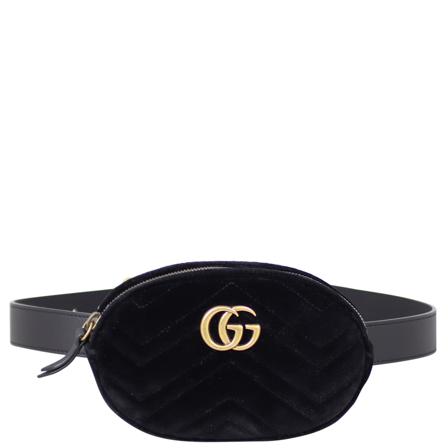 Gucci GG Marmont Matelasse Velvet Belt Bag Front
