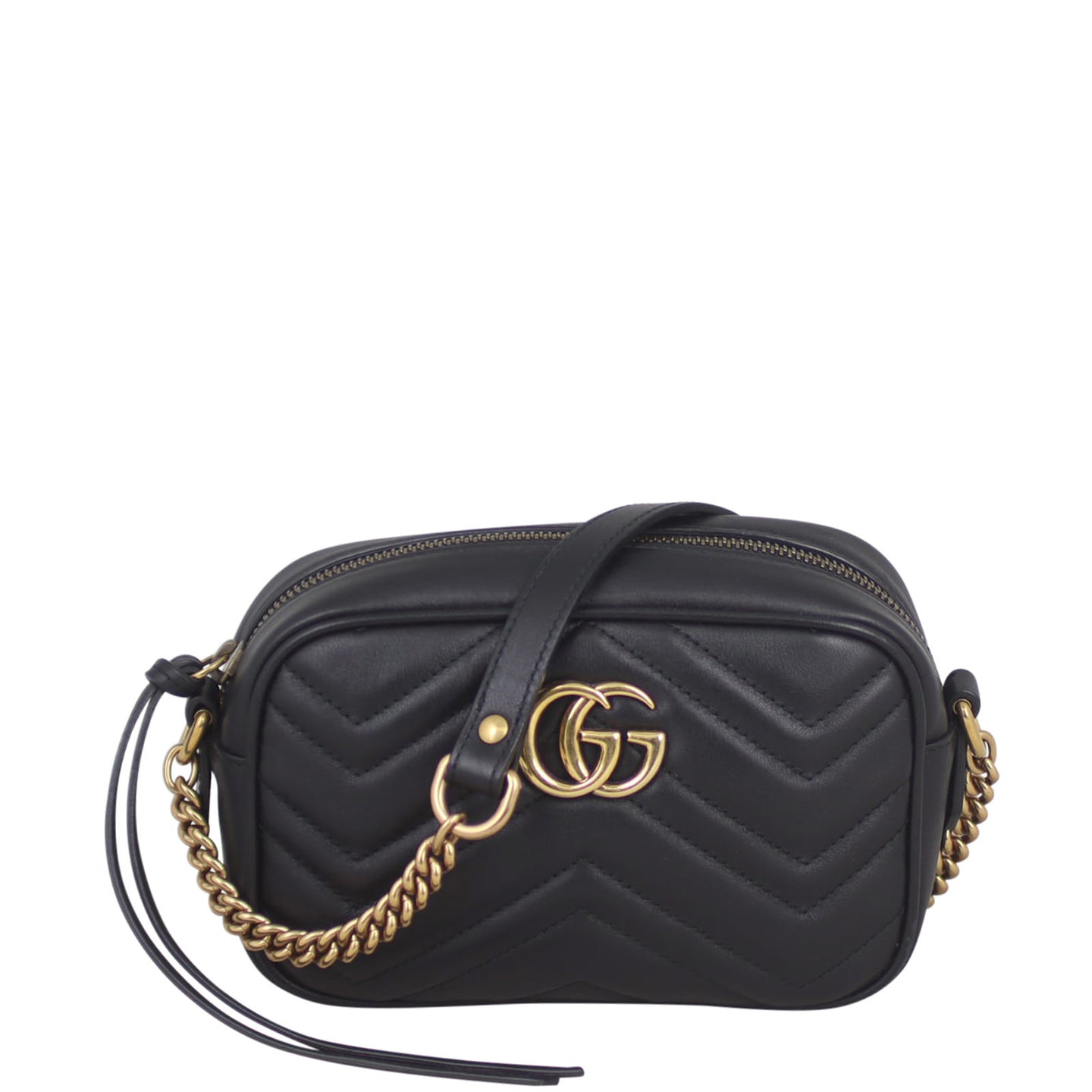 Gucci GG Marmont Mini Camera Bag front strap