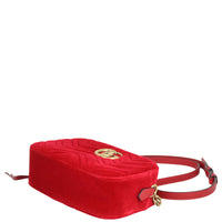 Gucci GG Marmont Small Velvet Camera Bag Corner