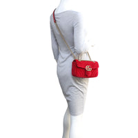Gucci GG Marmont Velvet Mini Shoulder Bag Mannequin