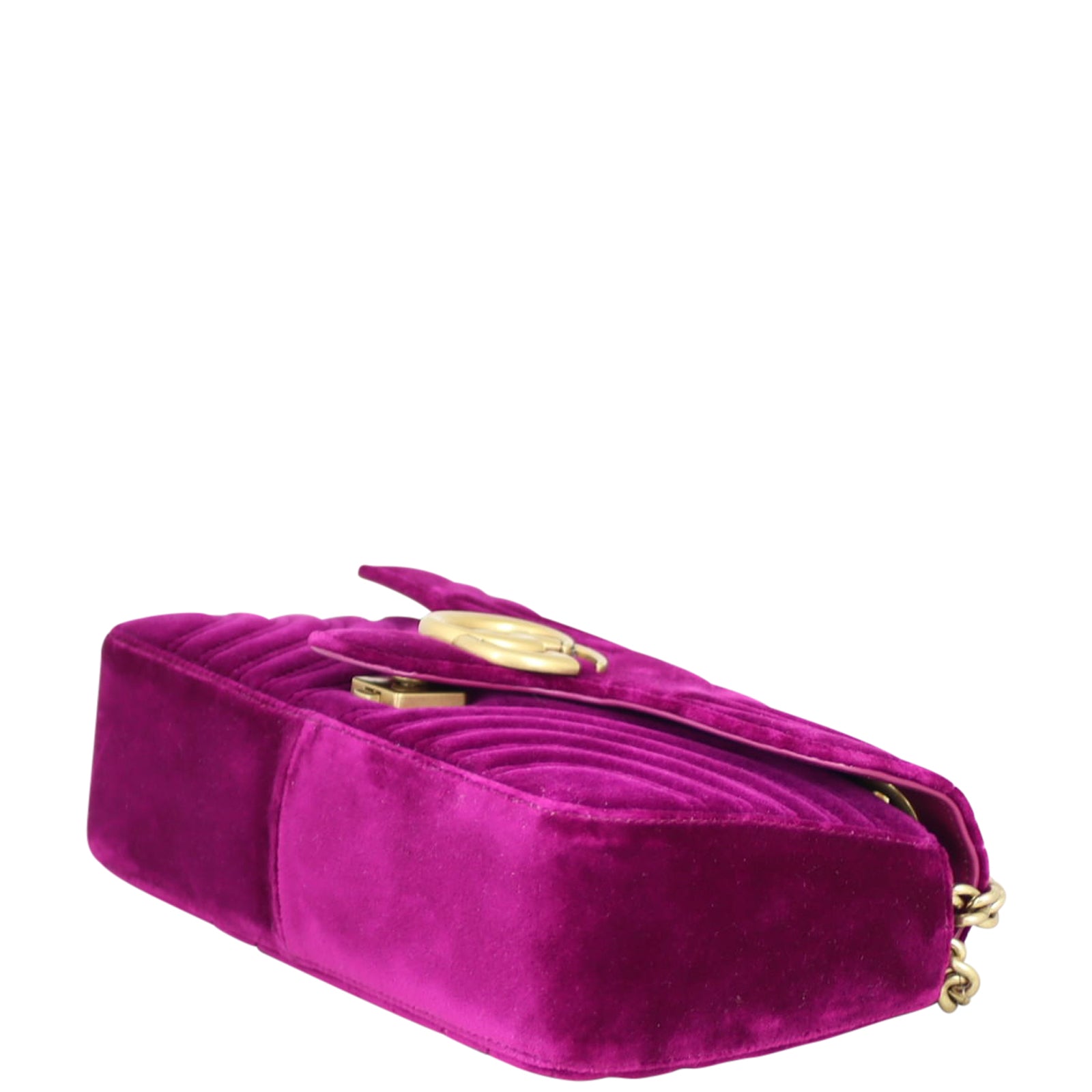 Gucci GG Marmont Velvet Small Shoulder Bag Corner