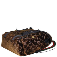 Gucci GG Medium Velvet Backpack Corner