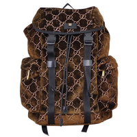 Gucci GG Medium Velvet Backpack Front
