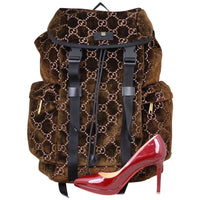 Gucci GG Medium Velvet Backpack Shoe