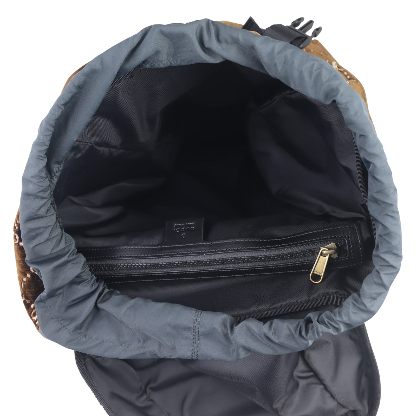 Gucci GG Medium Velvet Backpack Whole interior