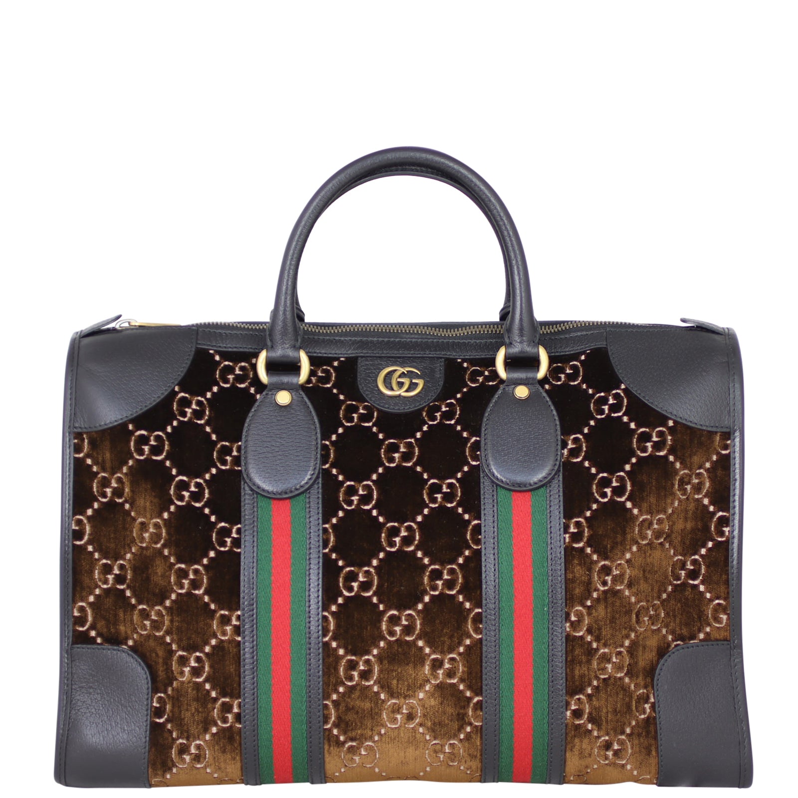 Gucci GG Medium Velvet Duffle Front