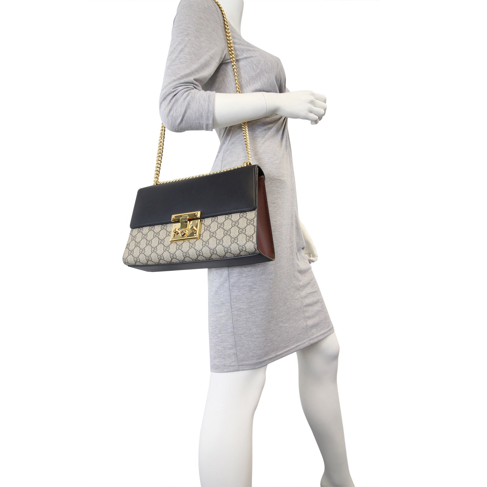 Gucci GG Padlock Medium Shoulder Bag Mannequin