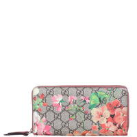 Gucci GG Supreme Blooms Zip Around Wallet Front