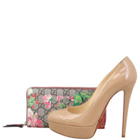 Gucci GG Supreme Blooms Zip Around Wallet Shoe