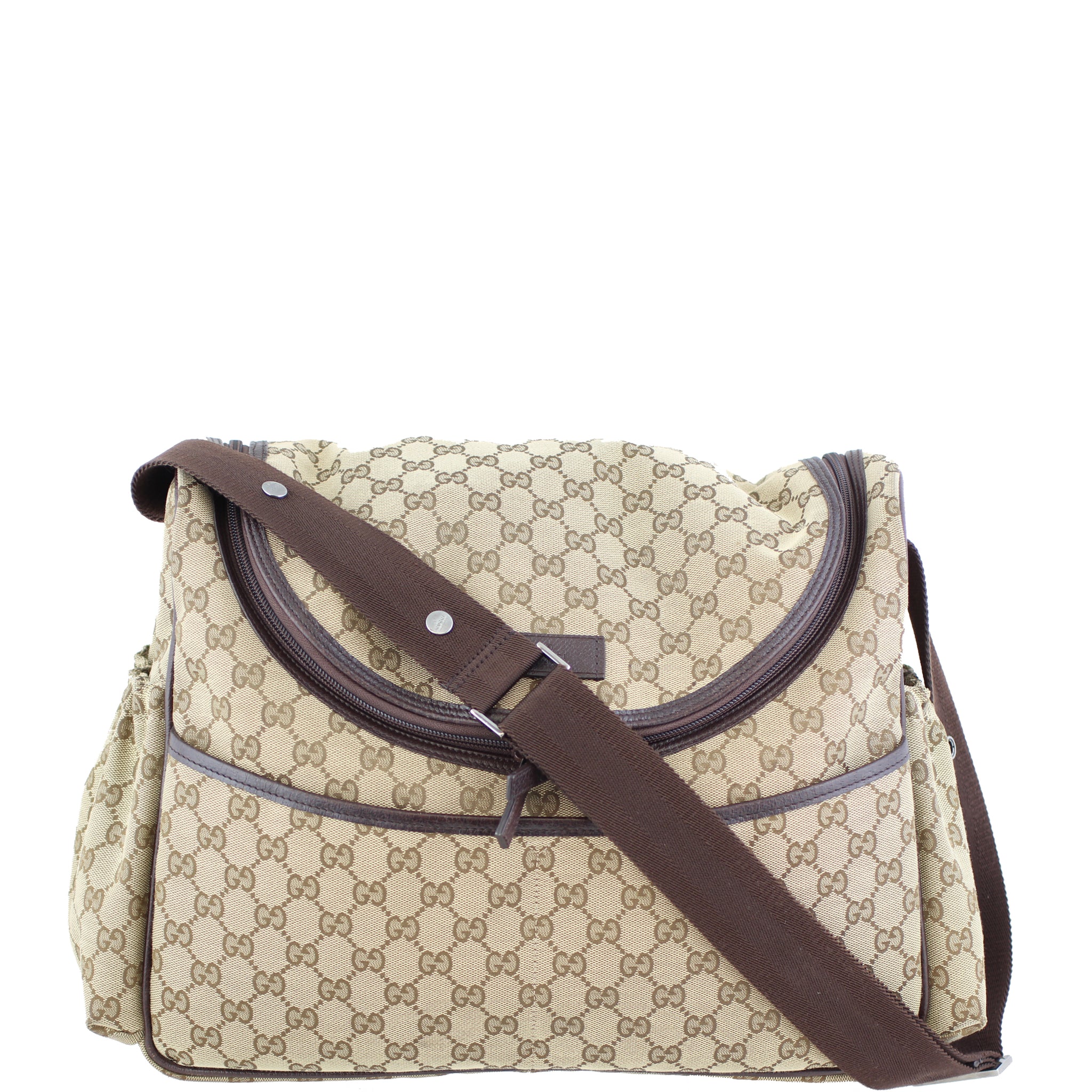 Gucci GG Supreme Diaper Bag Front