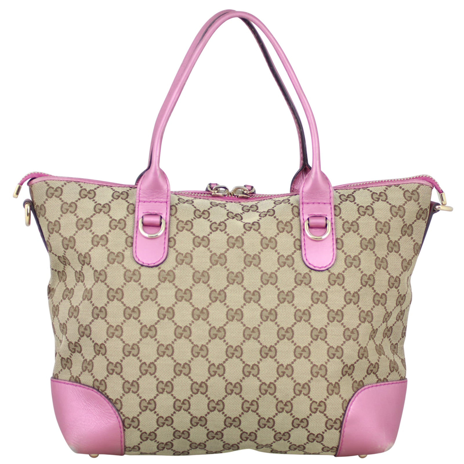 Gucci GG Supreme Heart Bit Charm Tote Back