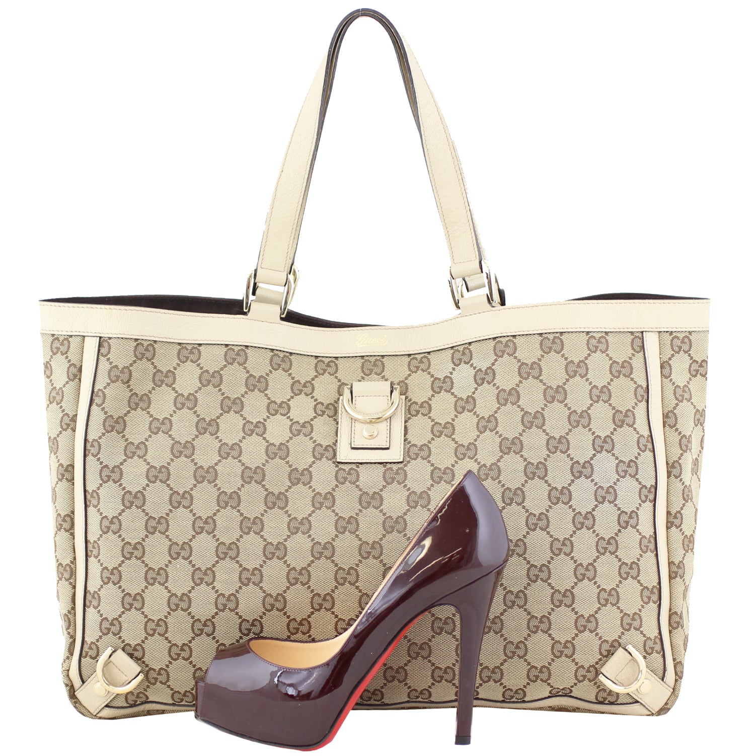 Gucci GG Supreme Medium Abbey D-Ring Tote Scale