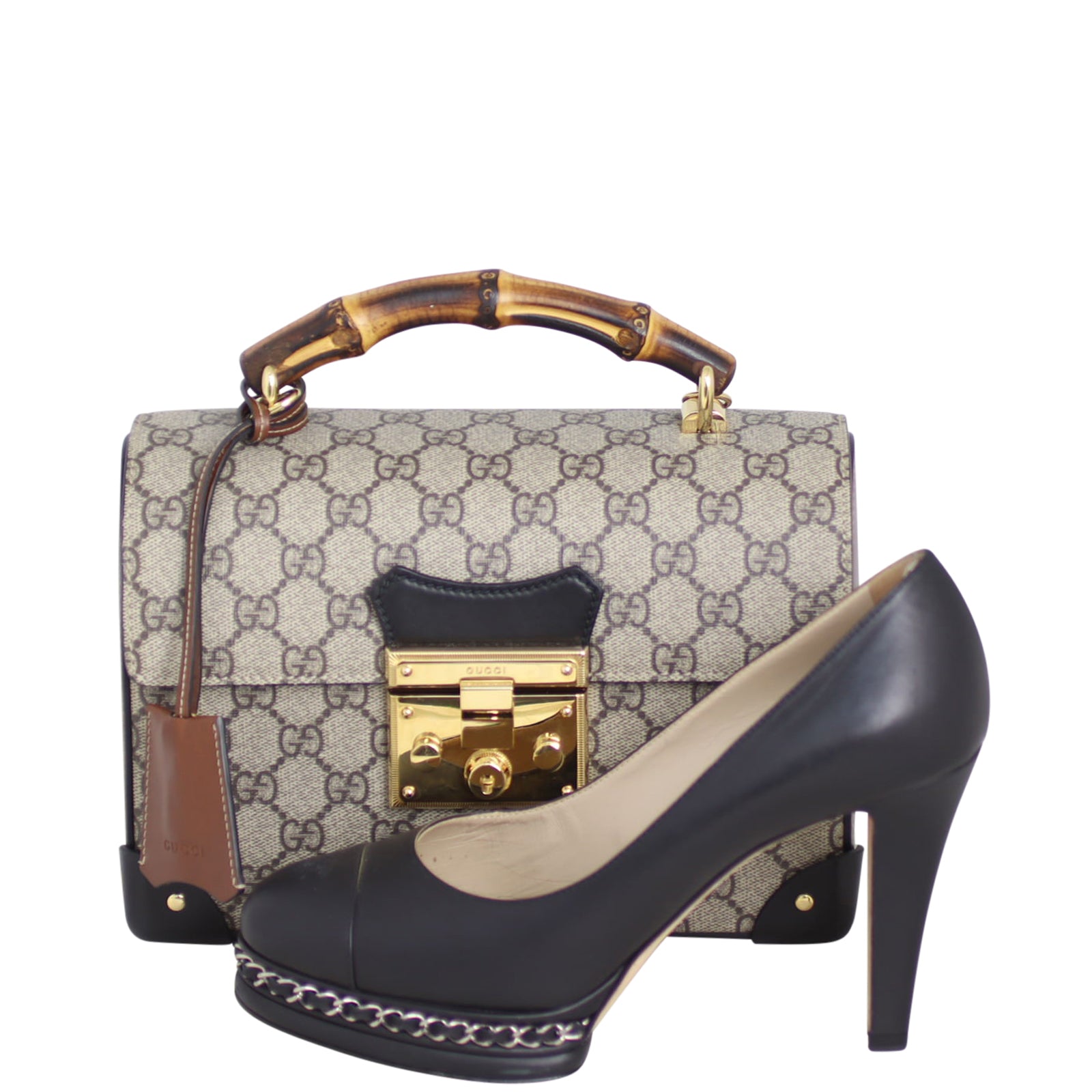 Gucci GG Supreme Padlock Bamboo Handle Small Bag – Luxe.It.Fwd