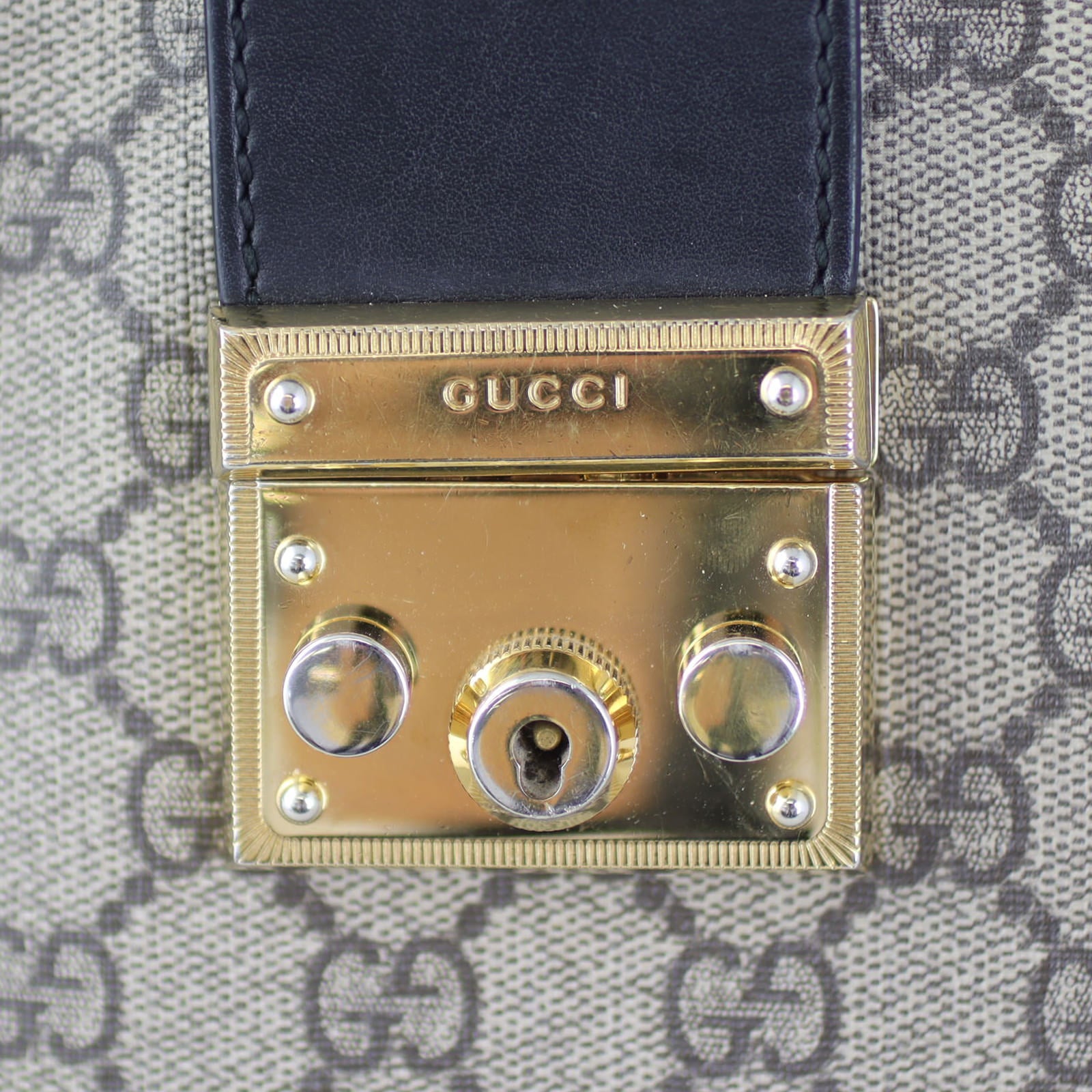 Gucci GG Supreme Padlock Tote Medium Lock
