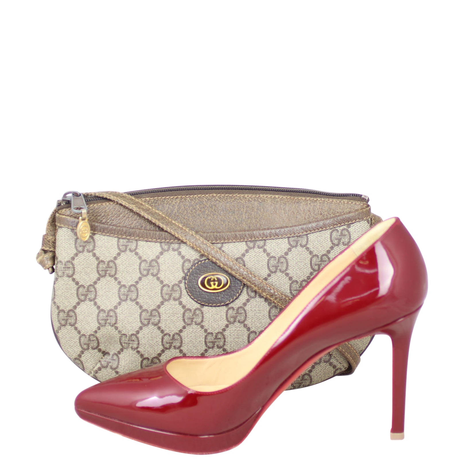 Gucci GG Supreme Shoulder Bag Shoe