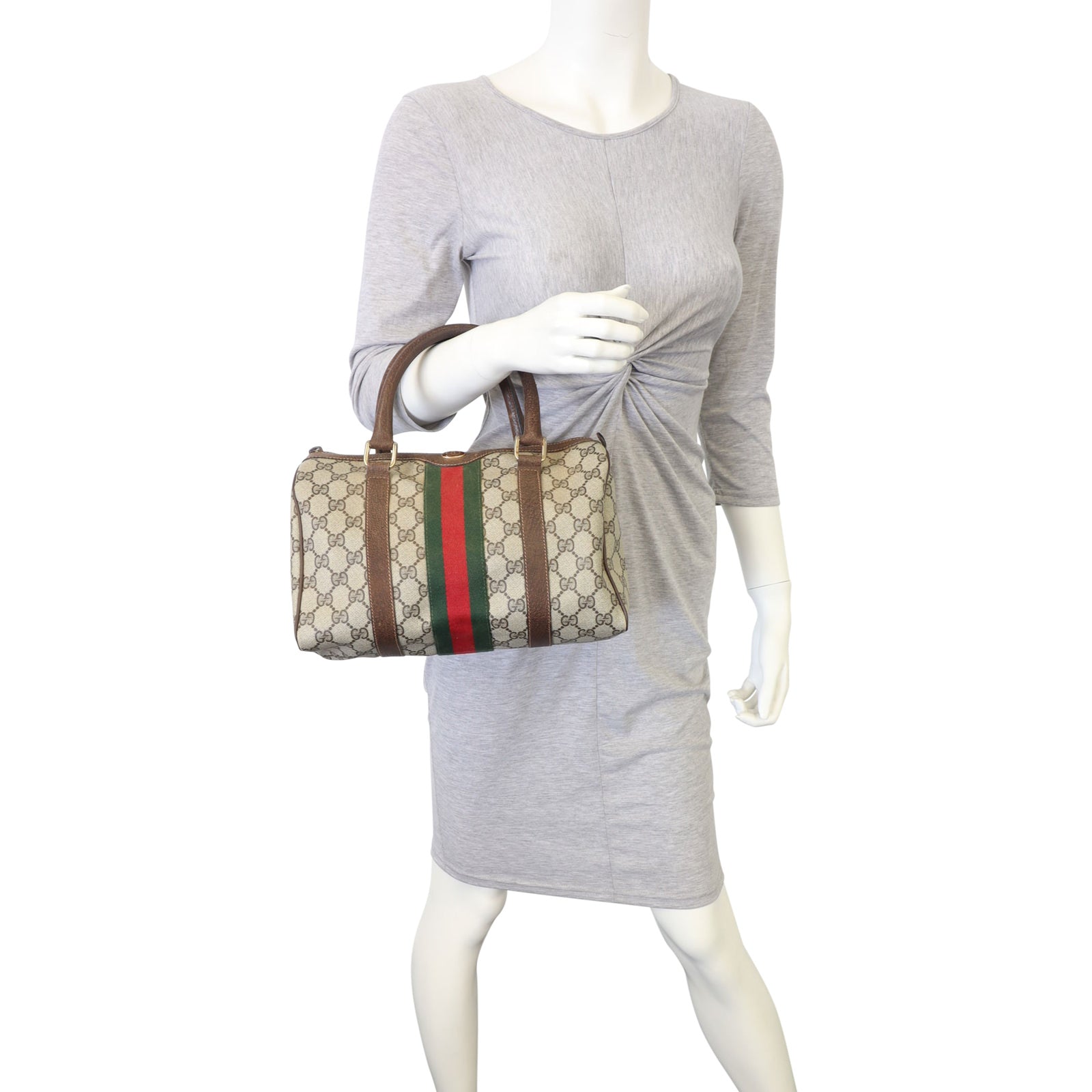 Gucci GG Web Boston Bag Mannequin