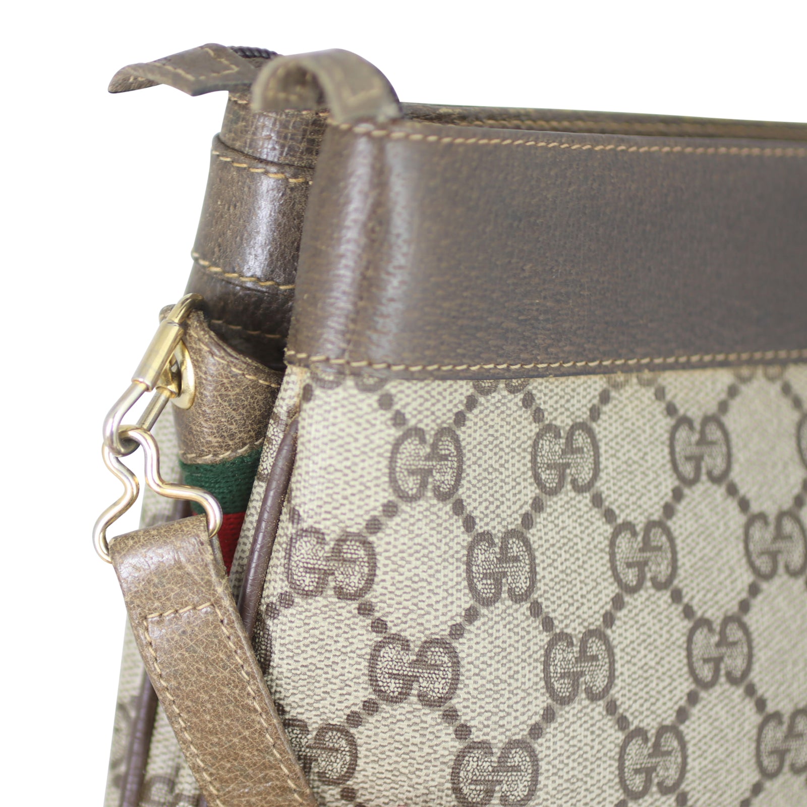 Gucci GG Web Sherry Line Shoulder Bag