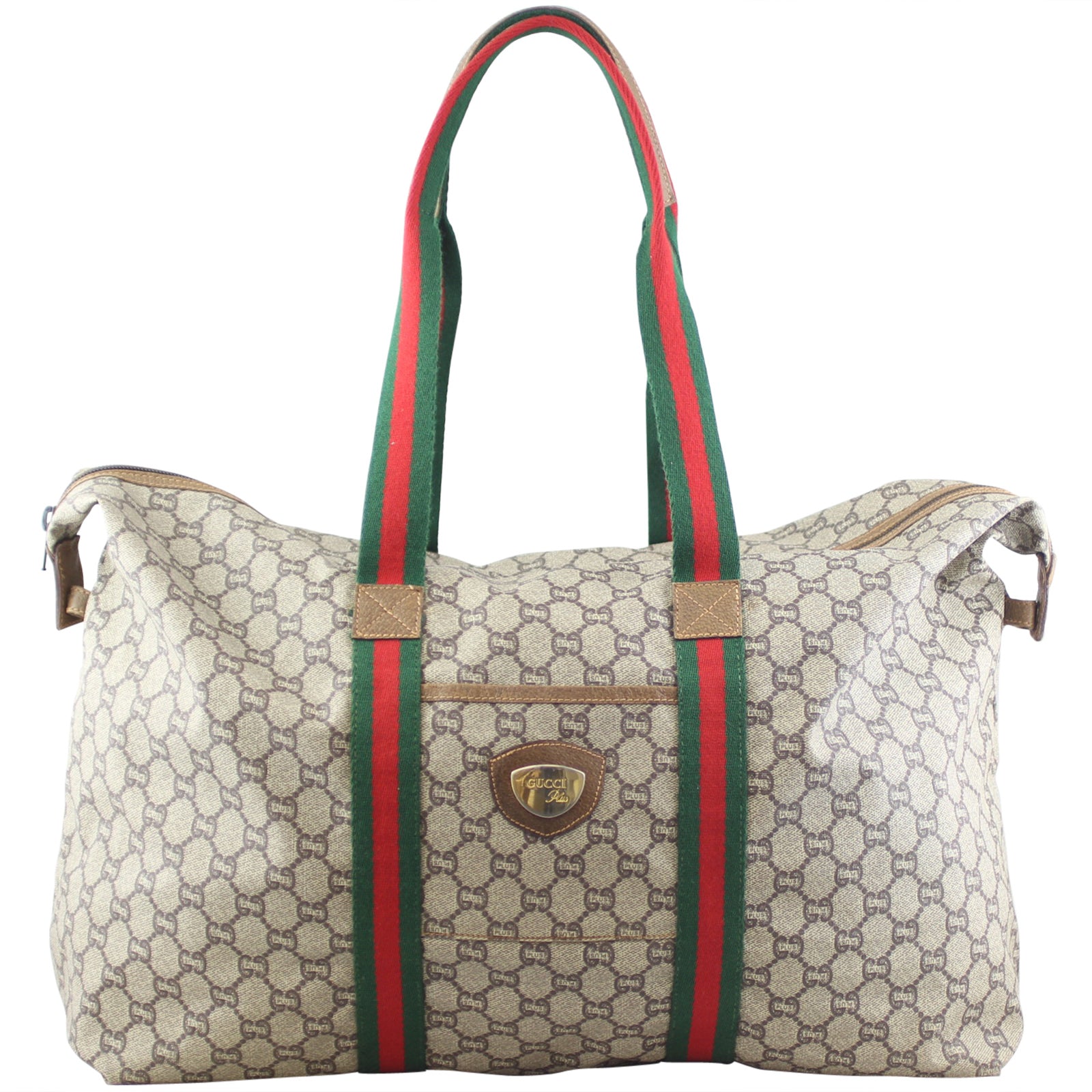 Gucci GG Web Sherry Line Tote Front