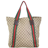 Gucci GG Web Sherry Line Tote back