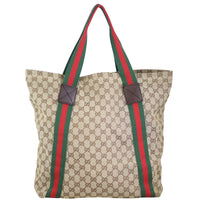 Gucci GG Web Sherry Line Tote back